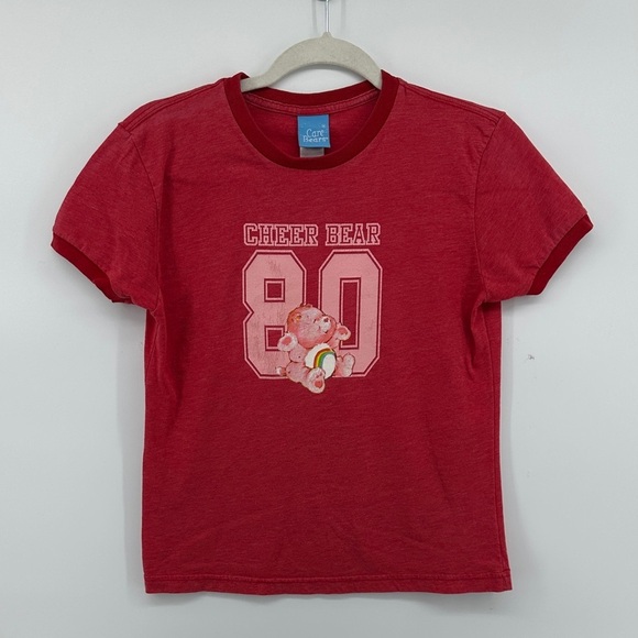 Care Bears Tops - Care Bears Cheer Bear VTG Y2K Coquette Kidcore Retro Baby Tee Red T-Shirt SzS